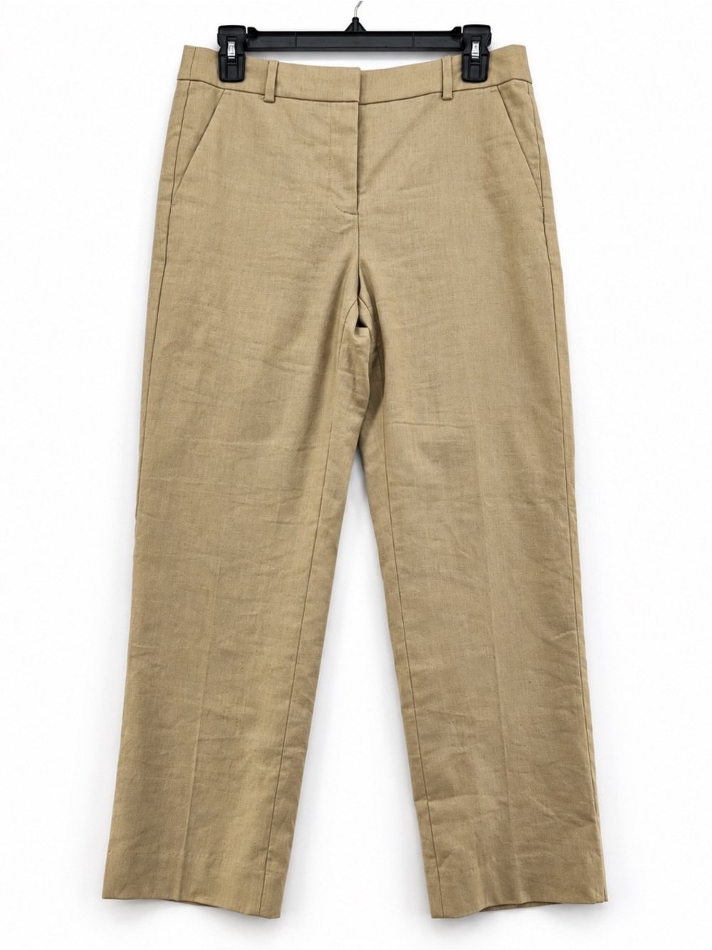 J.Crew City Fit Women’s Brown Khaki Pants Slim Tapered Flat Front Size 6